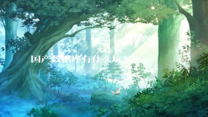 国产数据库有什么坑？